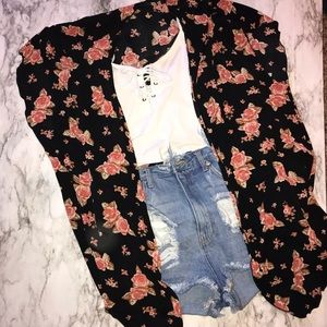 Floral Tank Top Cartigan